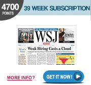 Wall Street Journal 39 Week Subscription